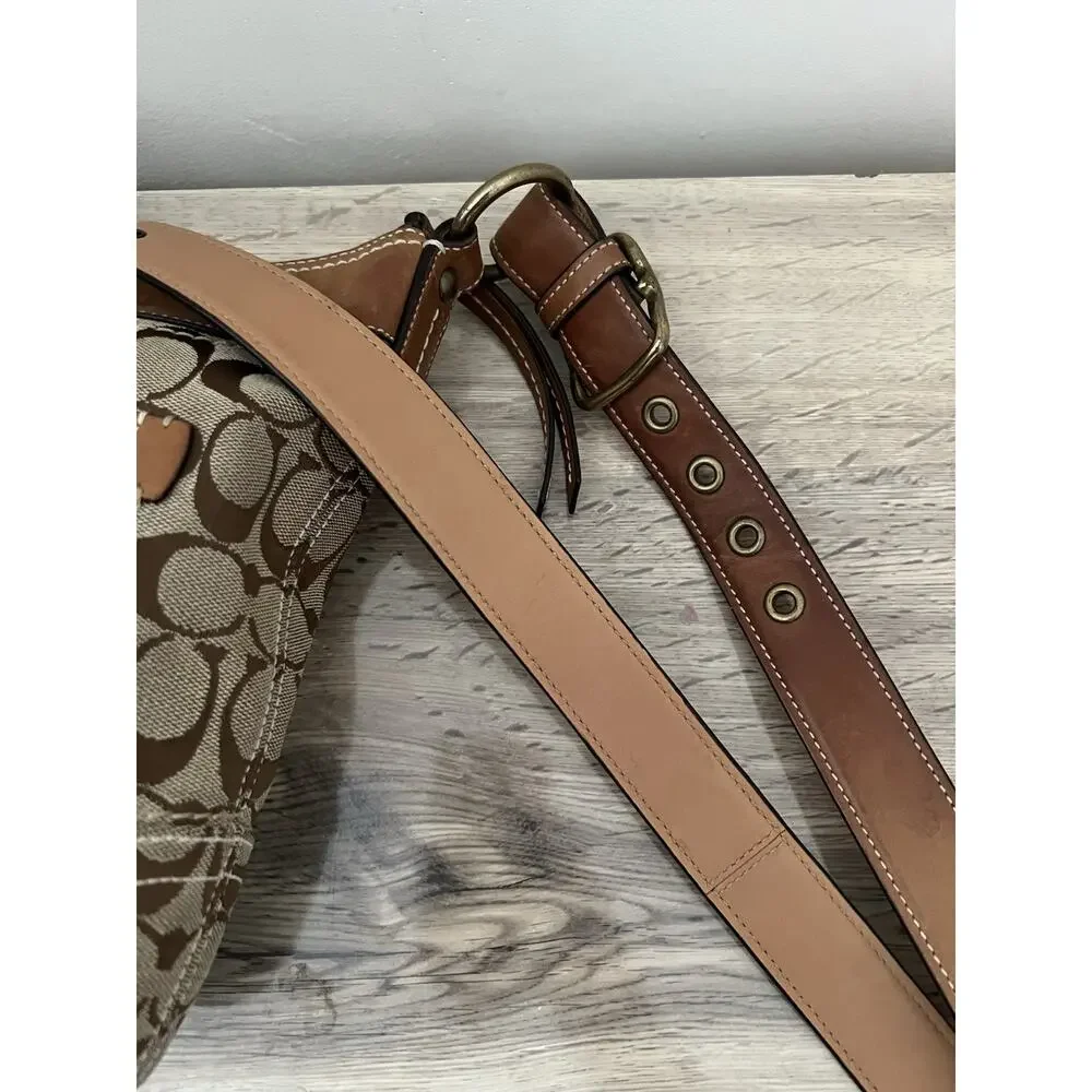 Coach Vintage Y2K F061-10402 Signature Jacquard Monogram Crossbody Bag